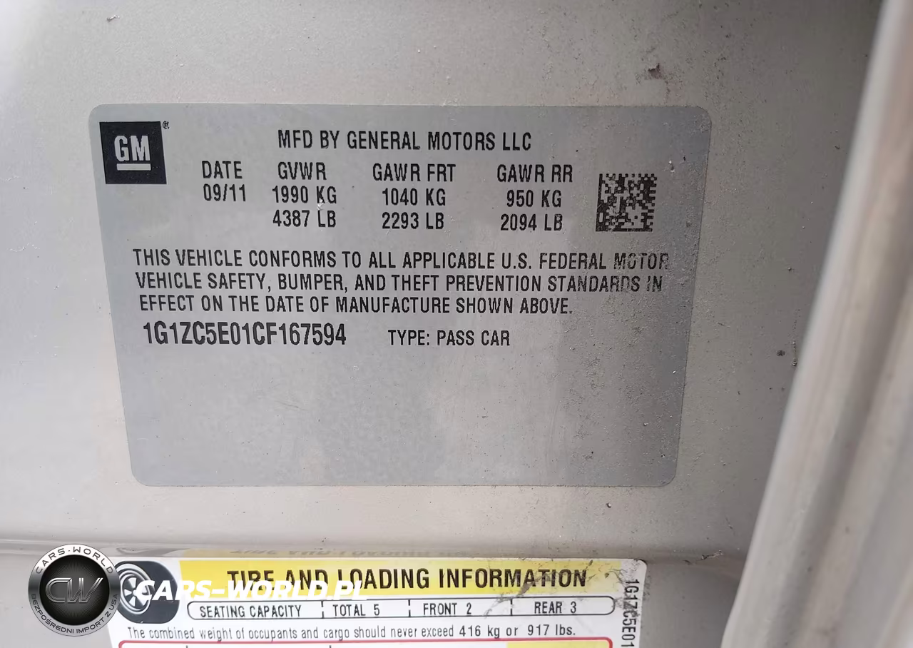 2012 Chevrolet Malibu 1Lt VIN:1G1ZC5E01CF167594 - 9