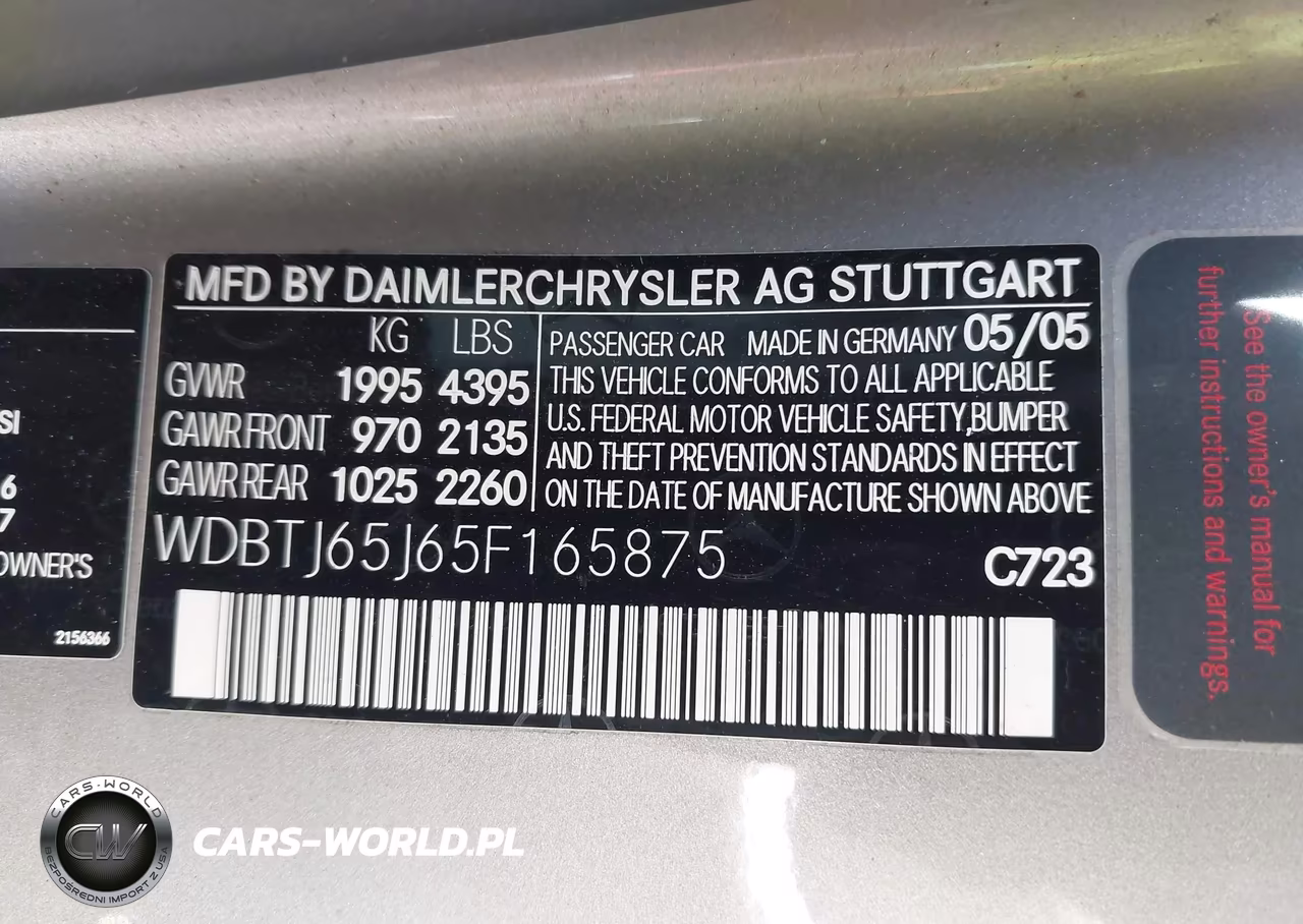 2005 Mercedes-Benz Clk 320 VIN:WDBTJ65J65F165875 - 9