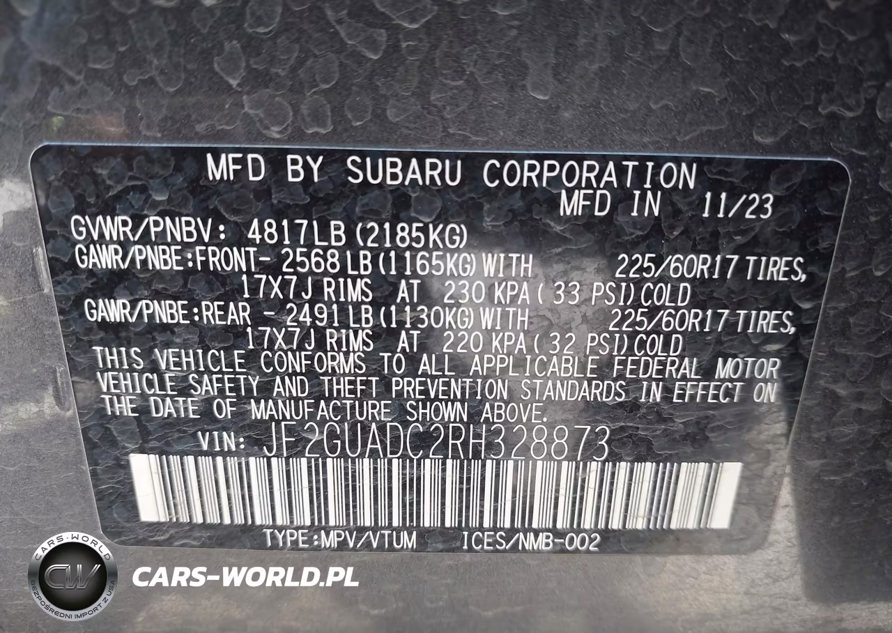 2024 Subaru Crosstrek Premium VIN:JF2GUADC2RH328873 - 9