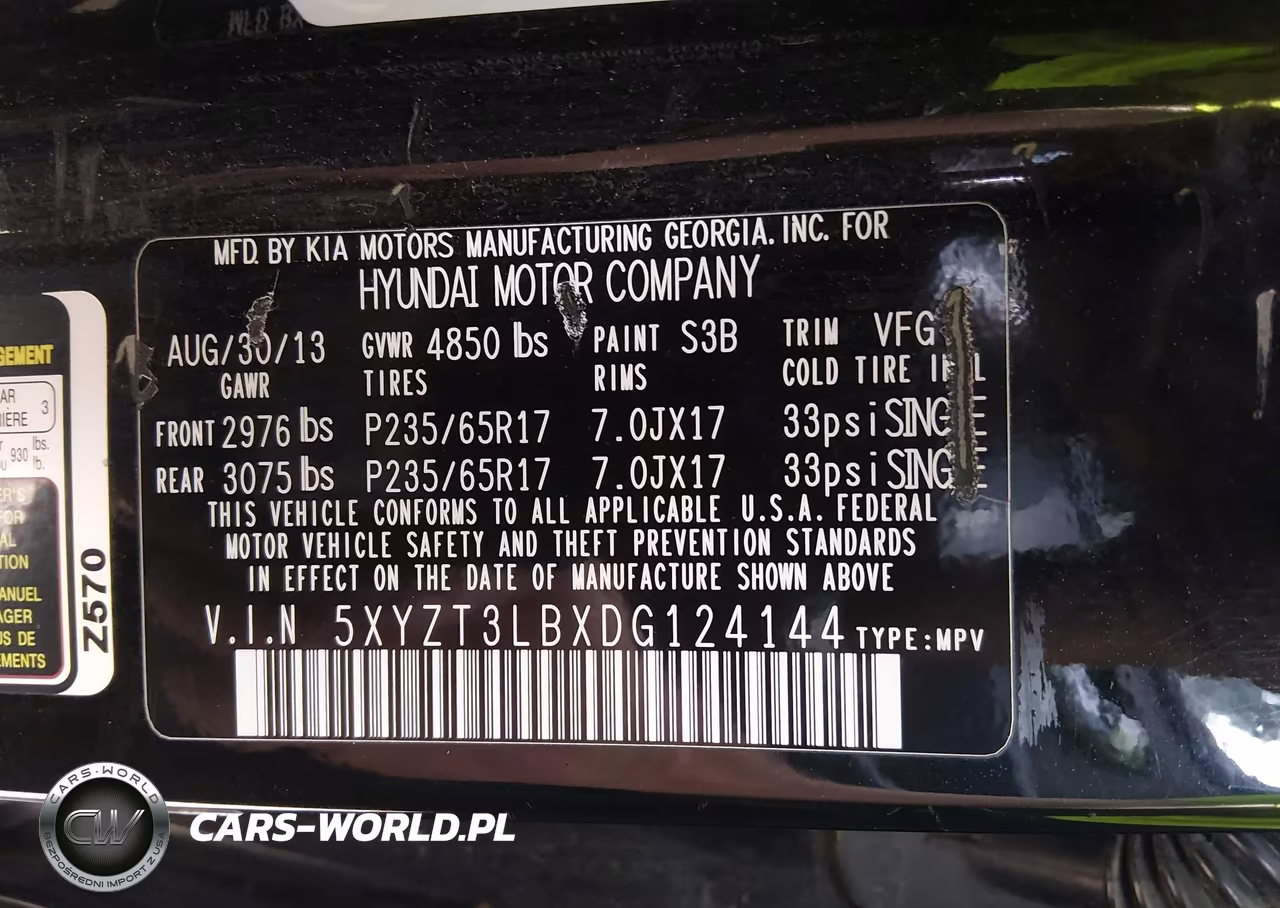 2013 Hyundai Santa Fe Sport VIN:5XYZT3LBXDG124144 - 9
