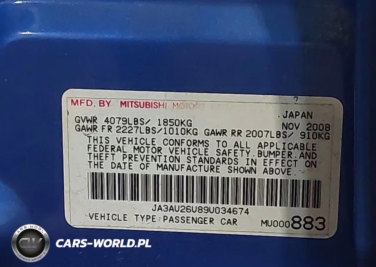 2009 Mitsubishi Lancer Es-Es-Sport VIN:JA3AU26U89U034674 - 9