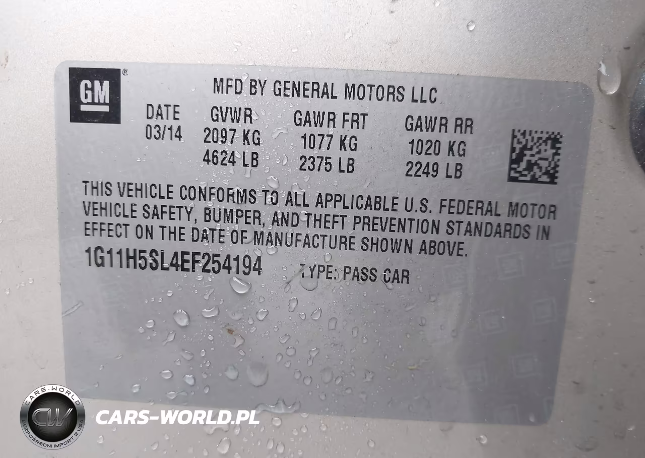 2014 Chevrolet Malibu 1Lz VIN:1G11H5SL4EF254194 - 9