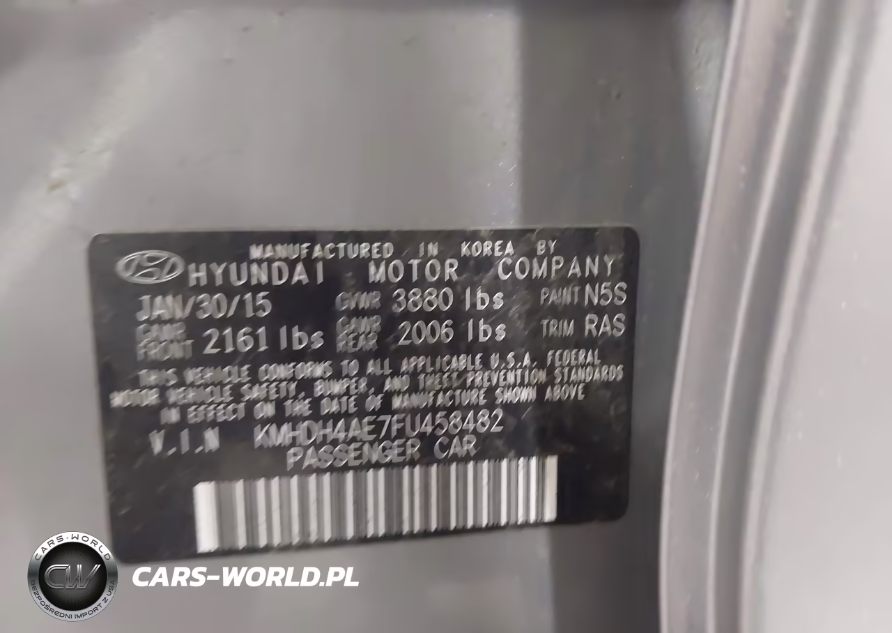 2015 Hyundai Elantra Se VIN:KMHDH4AE7FU458482 - 9