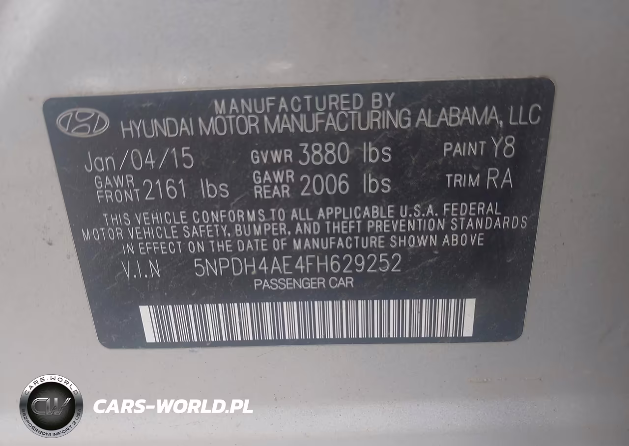 2015 Hyundai Elantra Se VIN:5NPDH4AE4FH629252 - 9