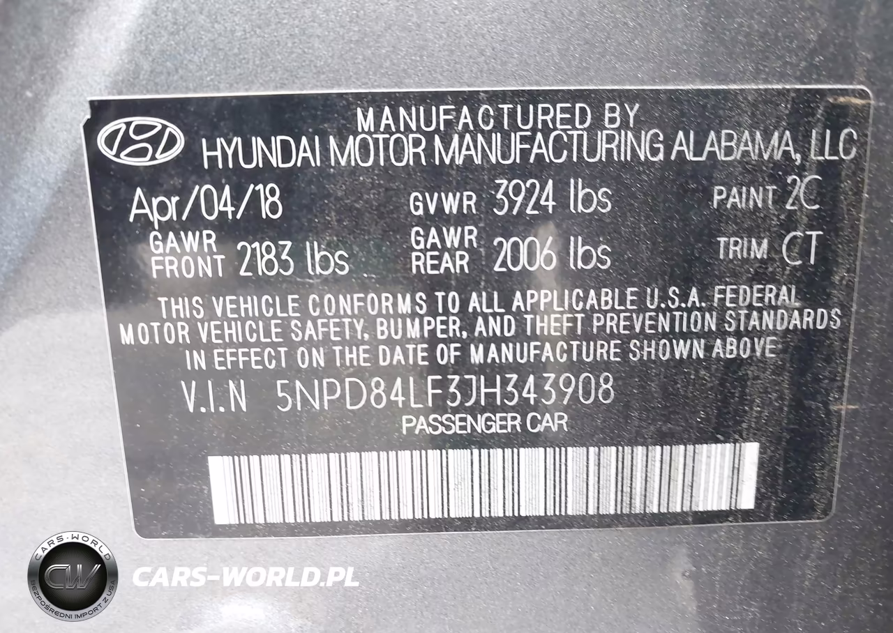 2018 Hyundai Elantra Sel VIN:5NPD84LF3JH343908 - 9