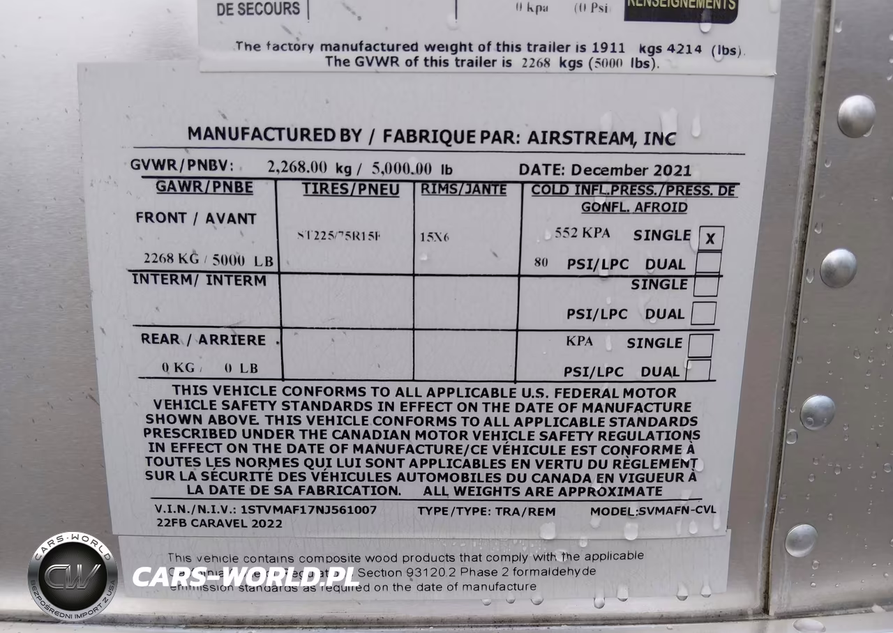 2022 Airstream Other VIN:1FTVMAF17NJ561007 - 9