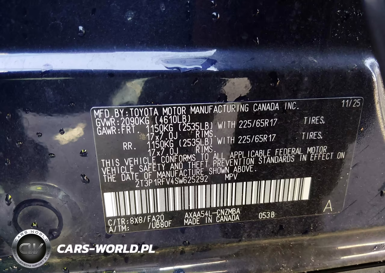 2025 Toyota Rav4 Xle VIN:2T3P1RFV4SW625292 - 9