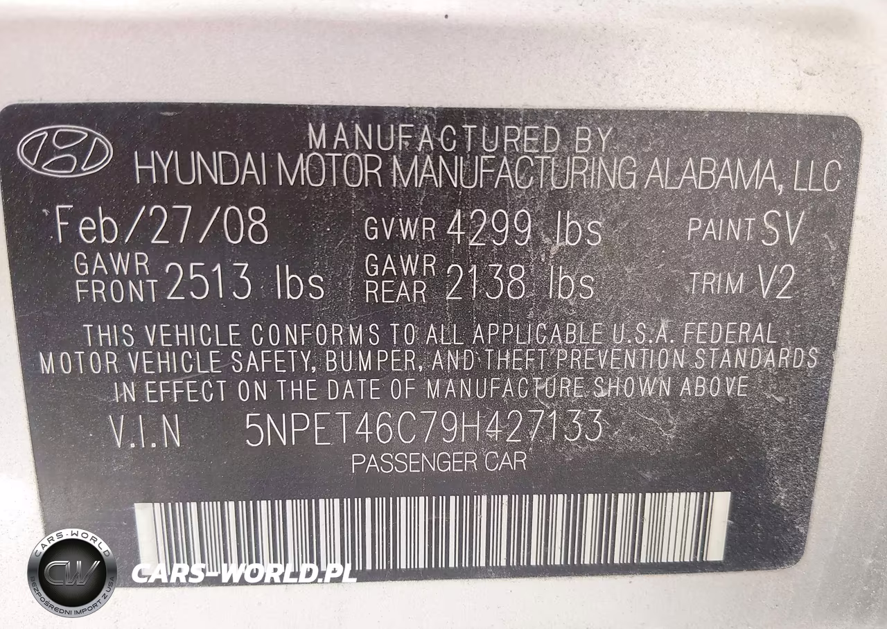 2009 Hyundai Sonata Gls VIN:5NPET46C79H427133 - 9