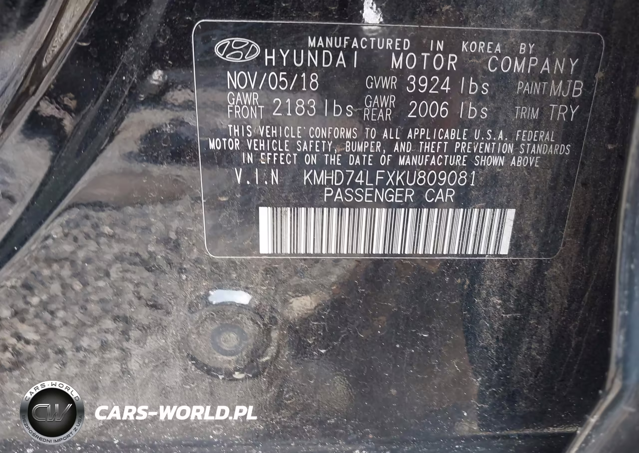 2019 Hyundai Elantra Se VIN:KMHD74LFXKU809081 - 9