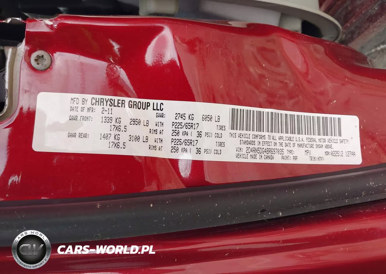 2011 Dodge Grand Caravan Crew VIN:2D4RN5DG4BR697035 - 9