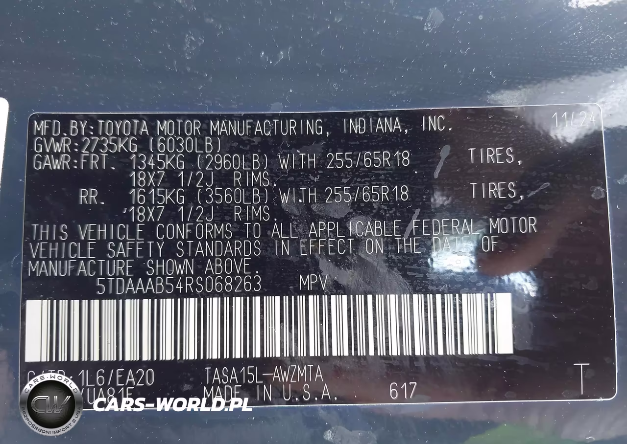 2024 Toyota Grand Highlander Xle VIN:5TDAAAB54RS068263 - 9