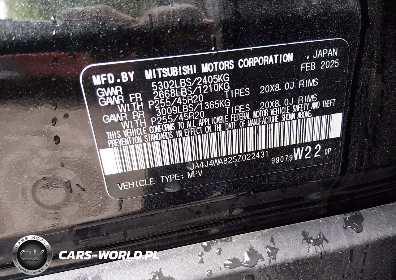 2025 Mitsubishi Outlander Sel 2.5 S-Awc VIN:JA4J4WA82SZ022431 - 9