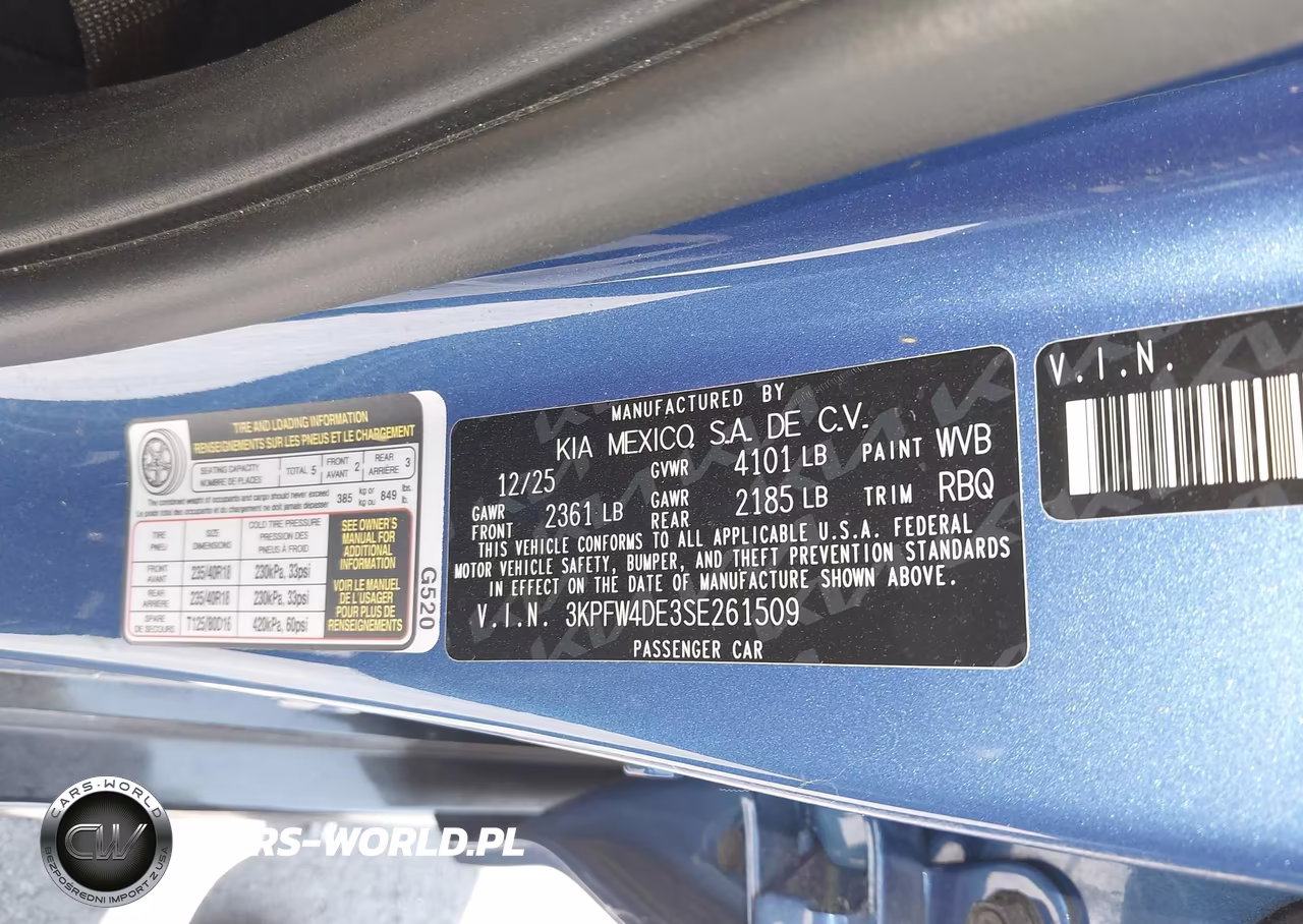 2025 Kia K4 Gt-Line VIN:3KPFW4DE3SE261509 - 9