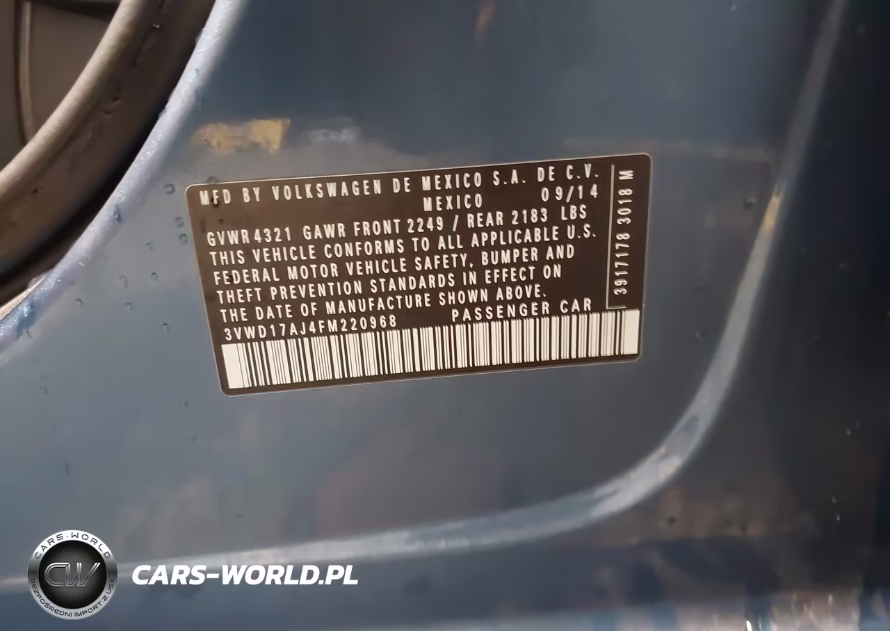 2015 Volkswagen Jetta 1.8T Se VIN:3VWD17AJ4FM220968 - 9