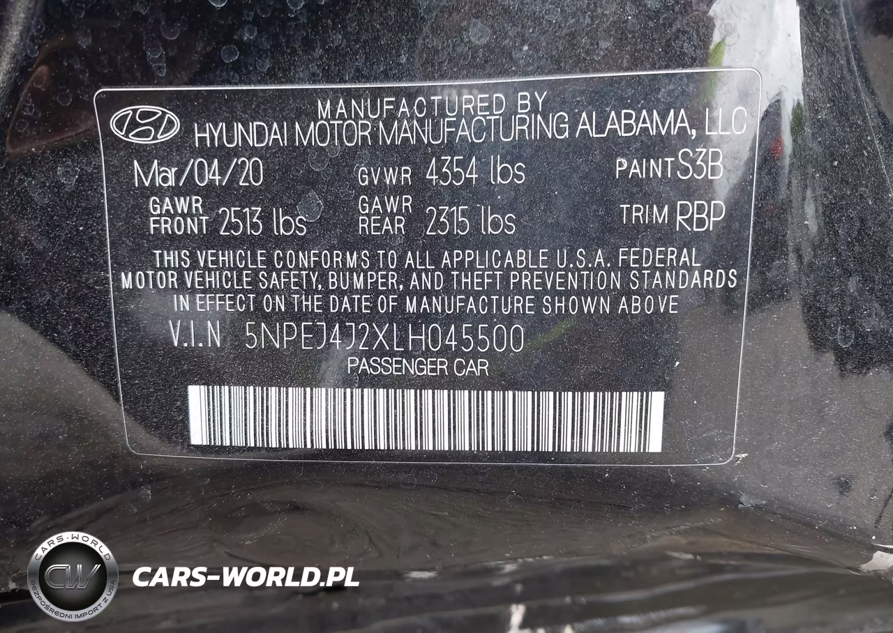 2020 Hyundai Sonata Sel Plus VIN:5NPEJ4J2XLH045500 - 9