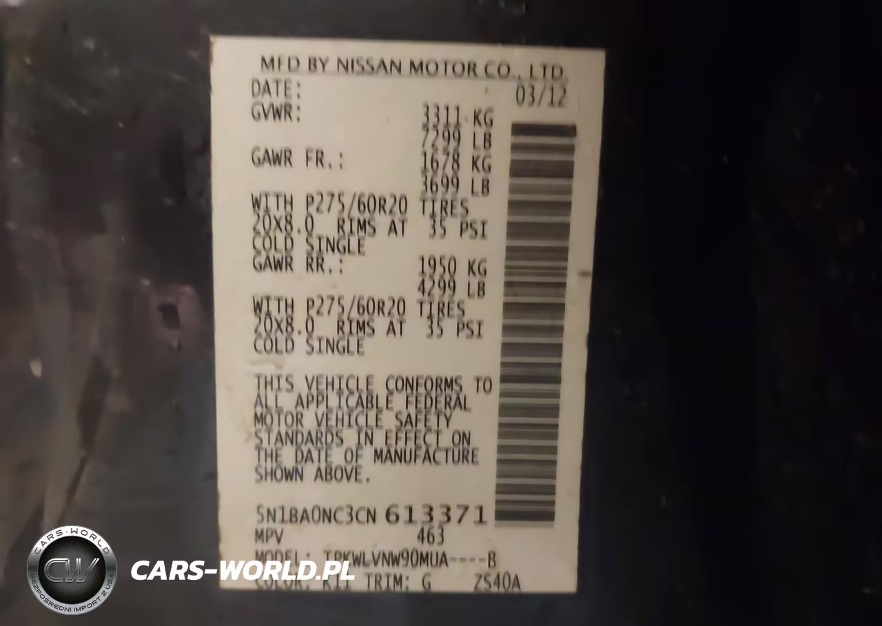 2012 Nissan Armada Sl VIN:5N1BA0NC3CN613371 - 9