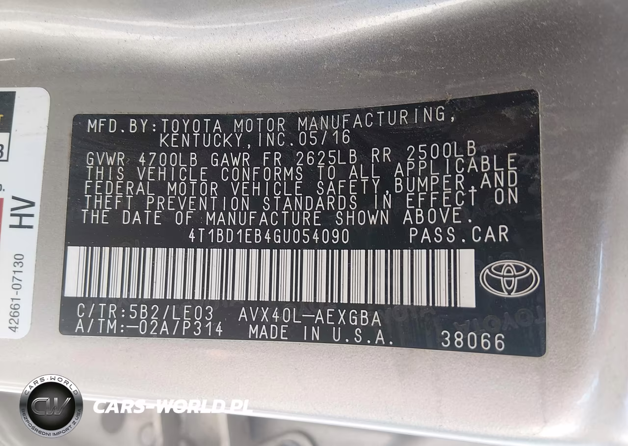 2016 Toyota Avalon Hybrid Xle Premium VIN:4T1BD1EB4GU054090 - 9