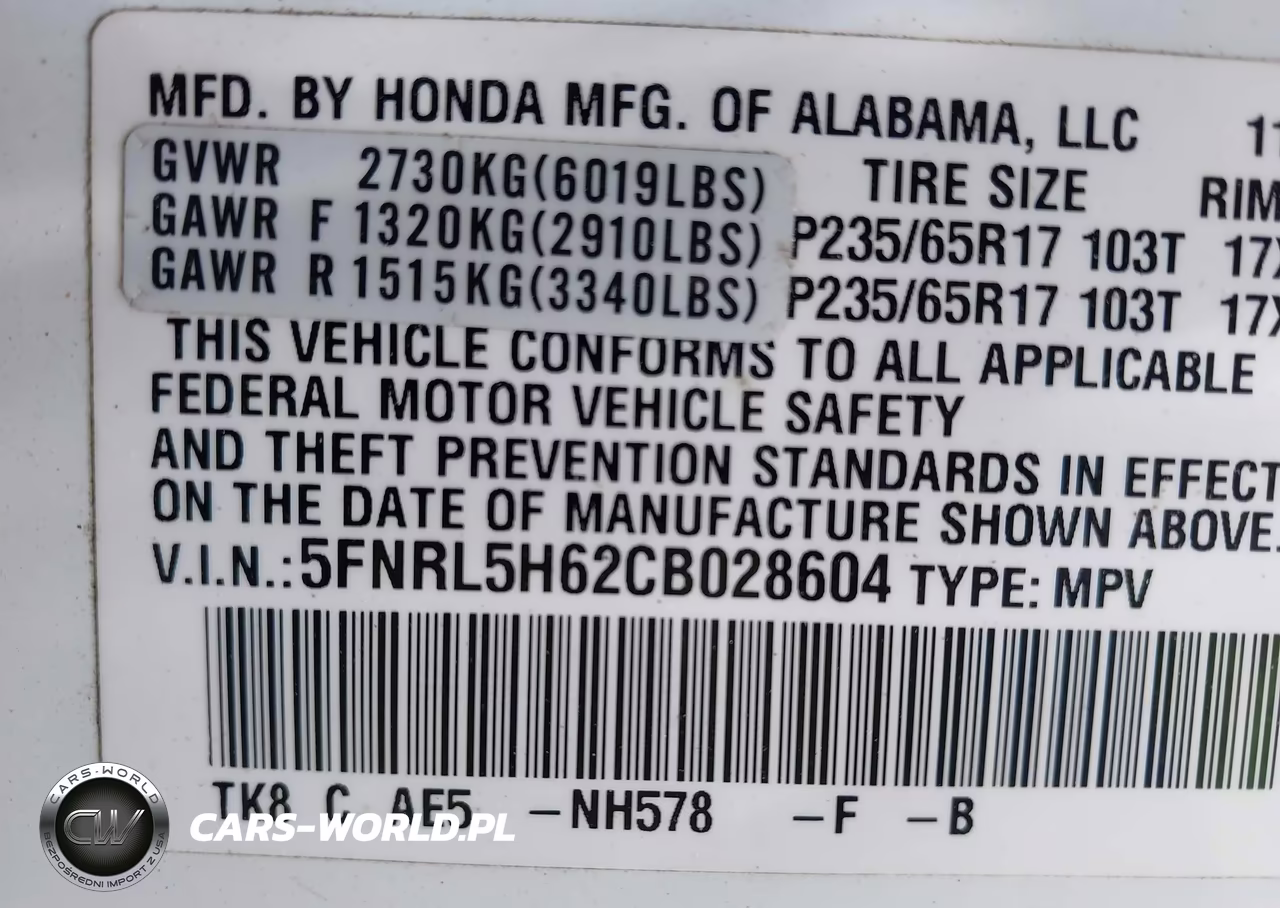 2012 Honda Odyssey Ex-L VIN:5FNRL5H62CB028604 - 9