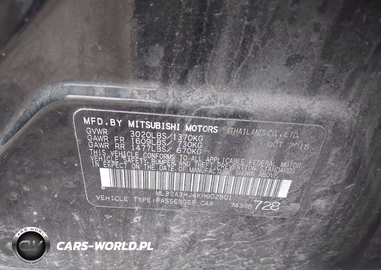 2019 Mitsubishi Mirage Es VIN:ML32A3HJ4KH002801 - 9