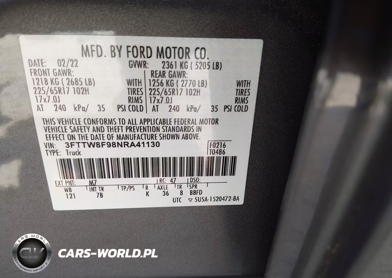 2022 Ford Maverick Xlt VIN:3FTTW8F98NRA41130 - 9