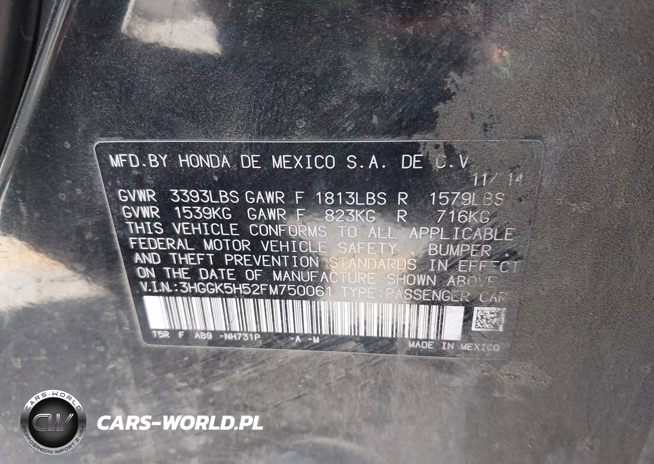 2015 Honda Fit Lx VIN:3HGGK5H52FM750061 - 9
