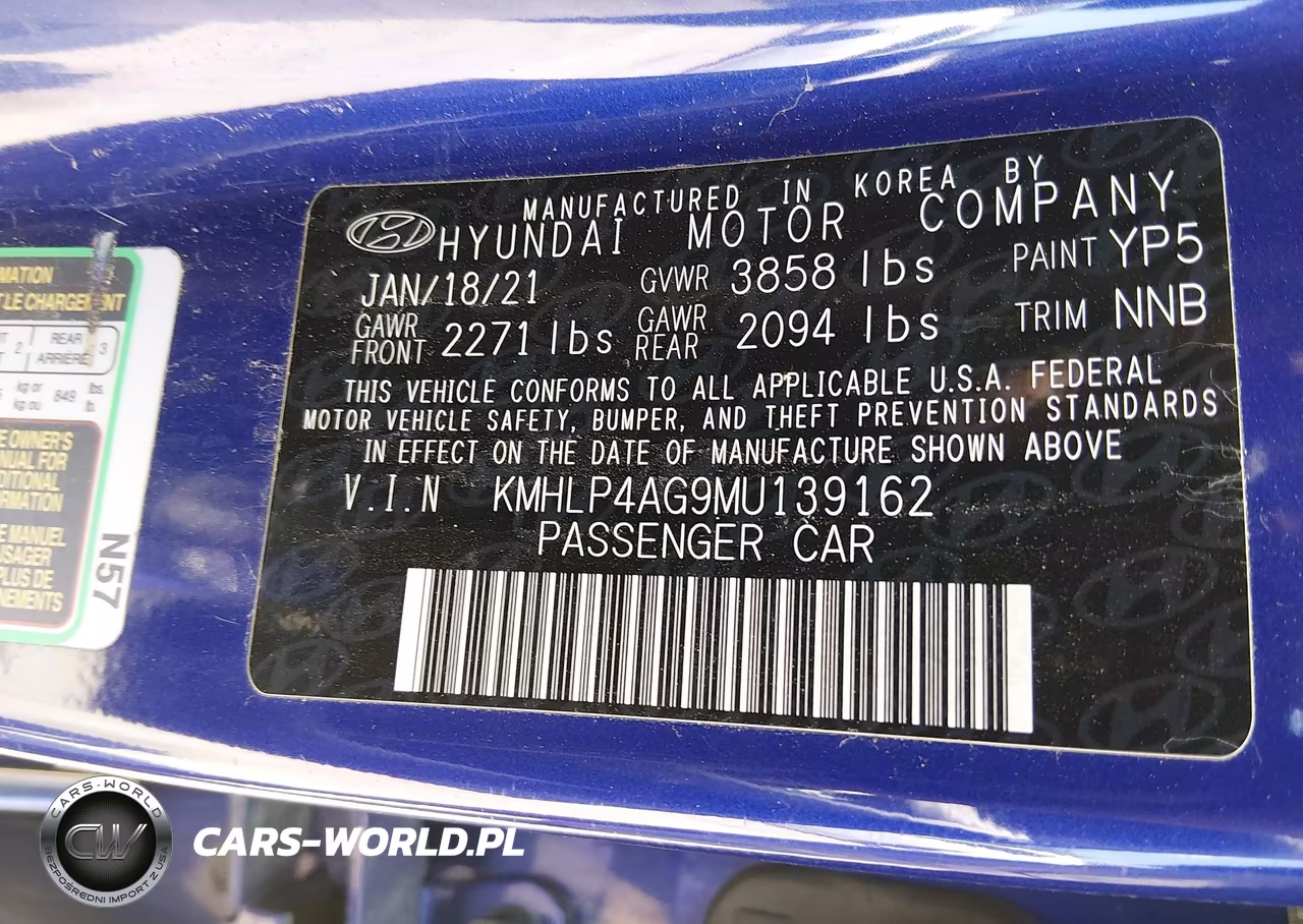 2021 Hyundai Elantra Limited VIN:KMHLP4AG9MU139162 - 9