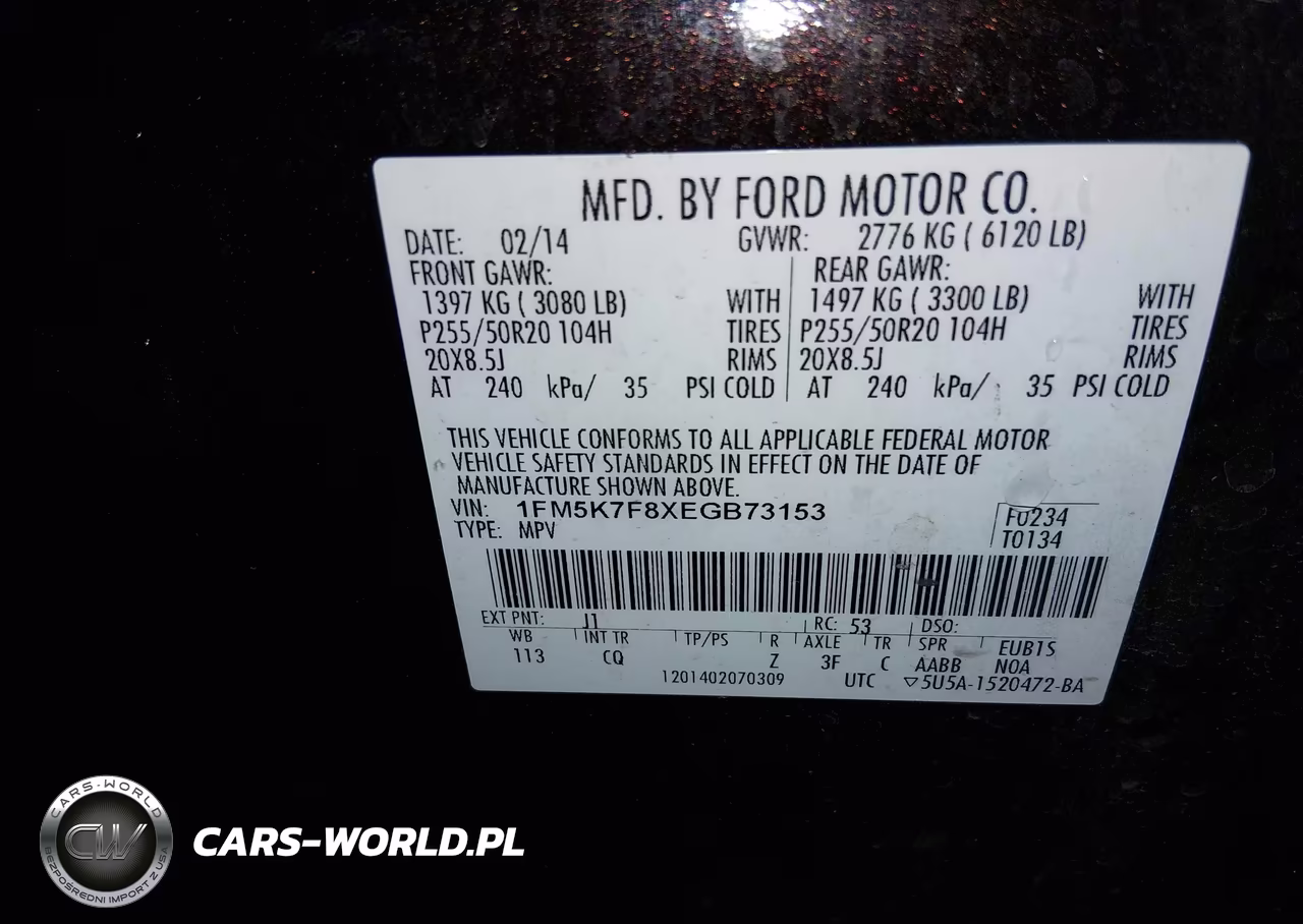 2014 Ford Explorer Limited VIN:1FM5K7F8XEGB73153 - 9