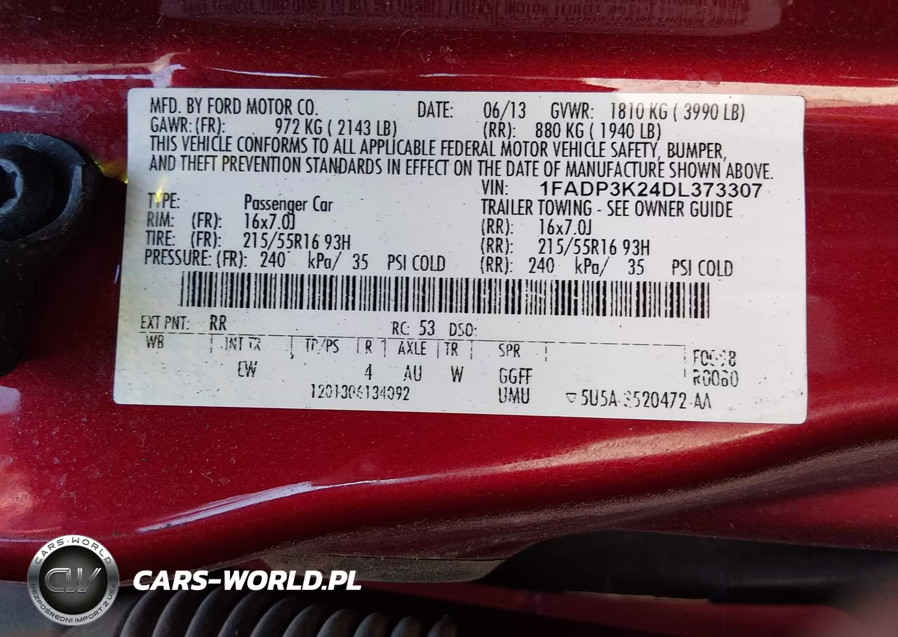 2013 Ford Focus Se VIN:1FADP3K24DL373307 - 9
