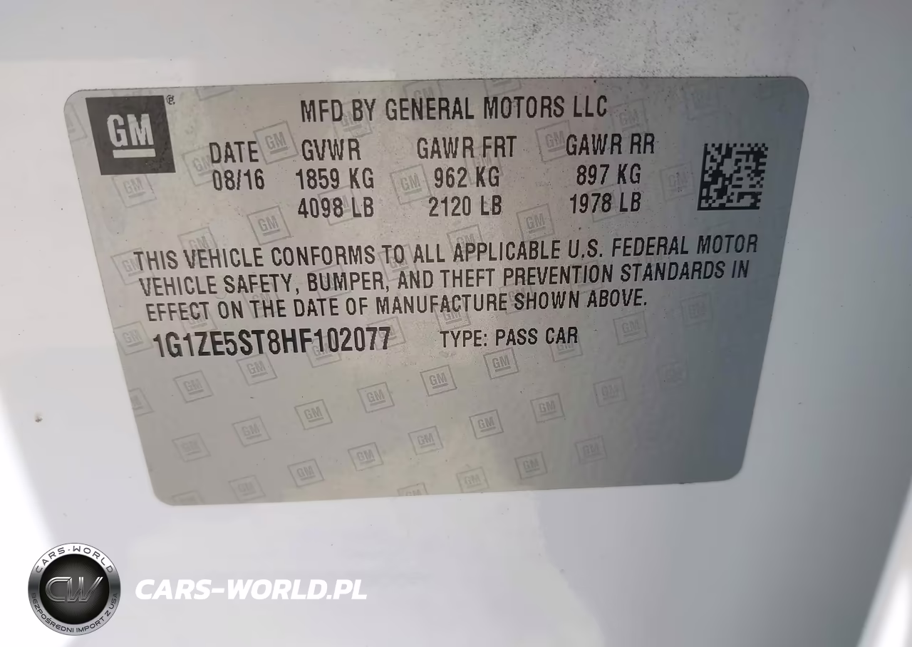 2017 Chevrolet Malibu 1Lt VIN:1G1ZE5ST8HF102077 - 9