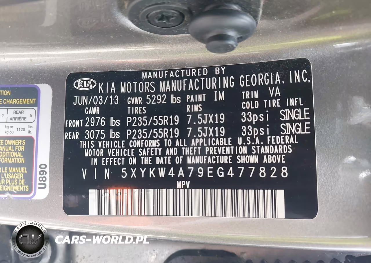 2014 Kia Sorento Sx VIN:5XYKW4A79EG477828 - 9