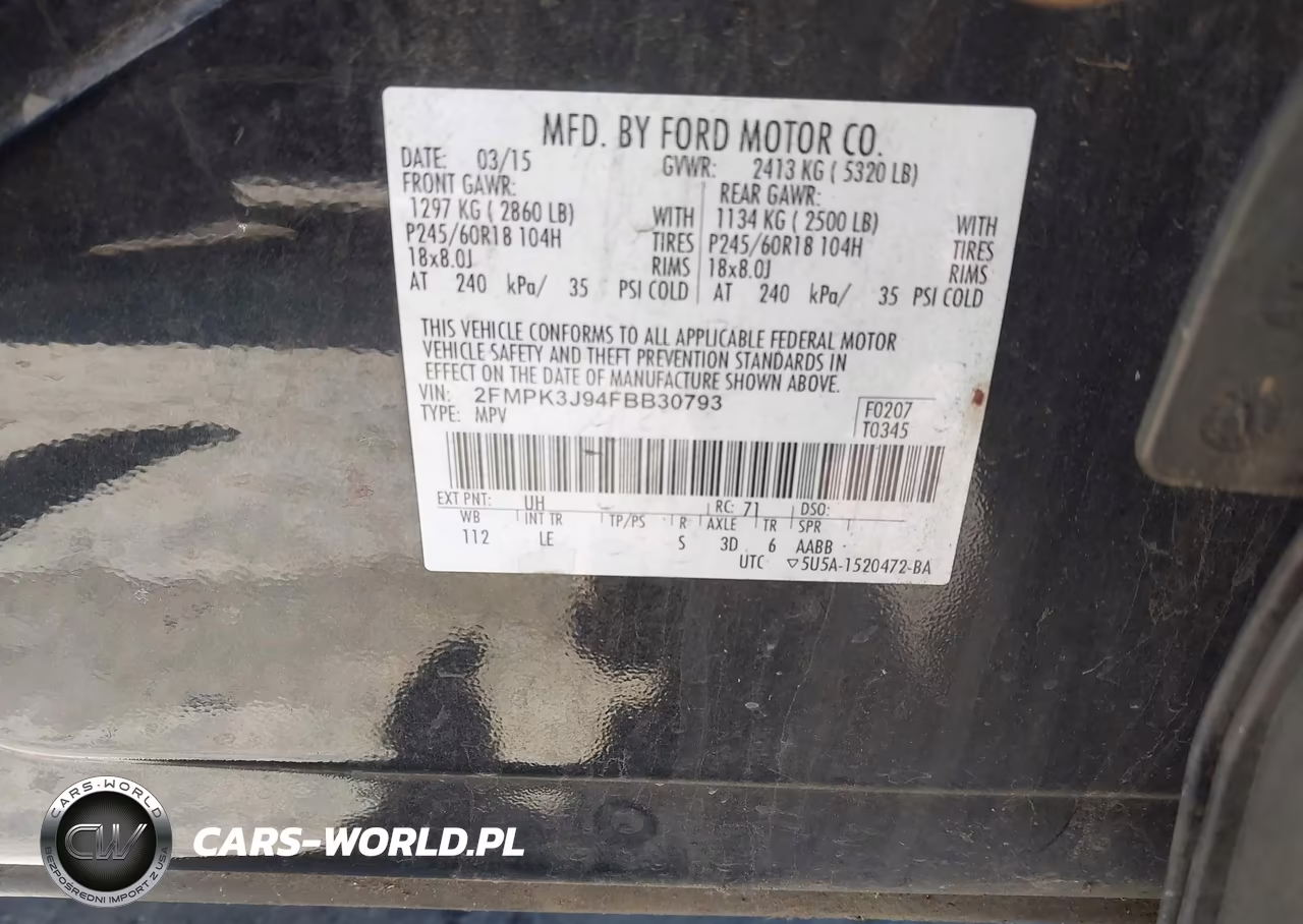 2015 Ford Edge Sel VIN:2FMPK3J94FBB30793 - 9
