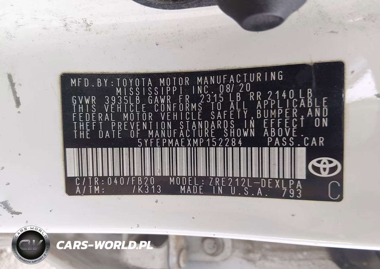 2021 Toyota Corolla Le VIN:5YFEPMAEXMP152284 - 9