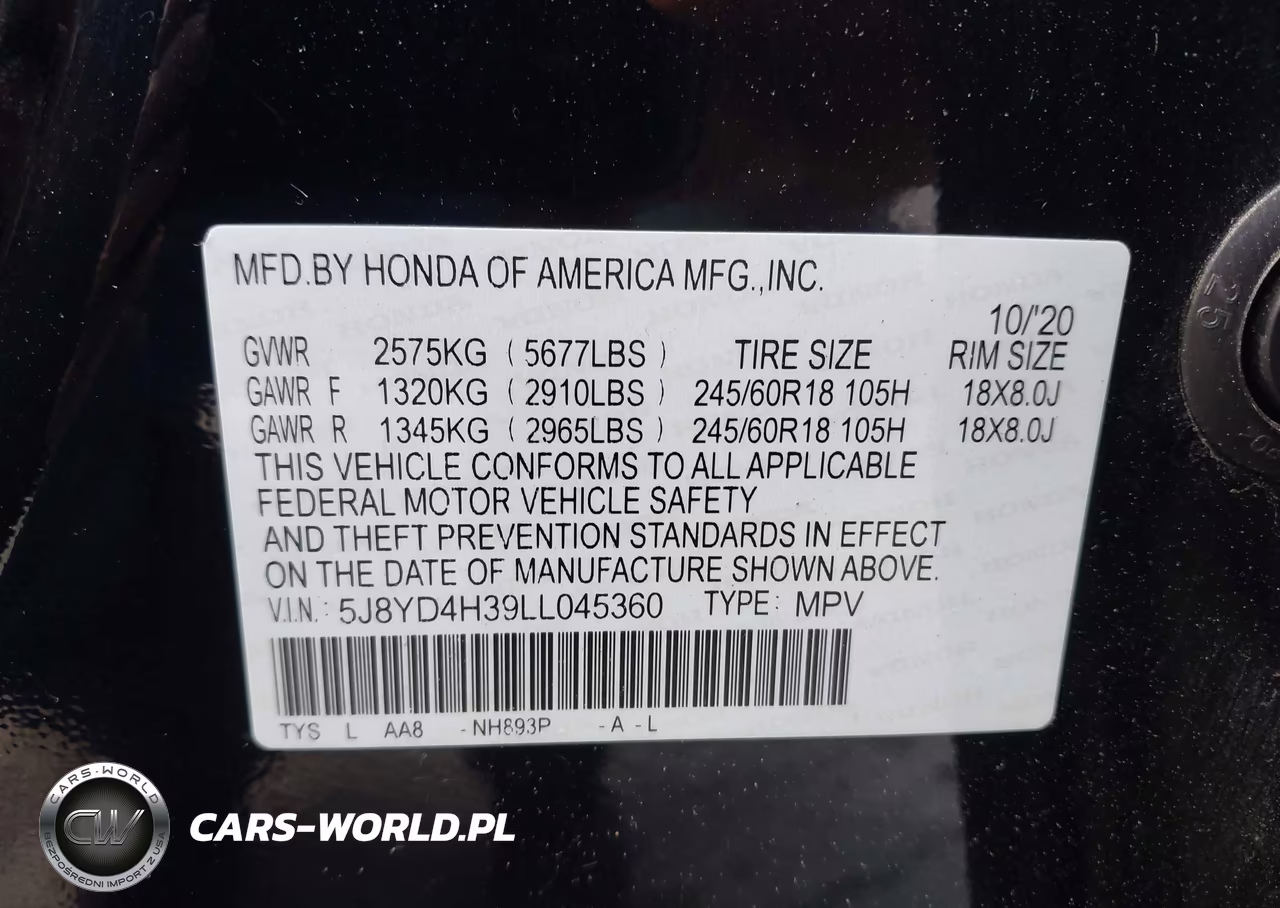 2020 Acura Mdx Standard VIN:5J8YD4H39LL045360 - 9