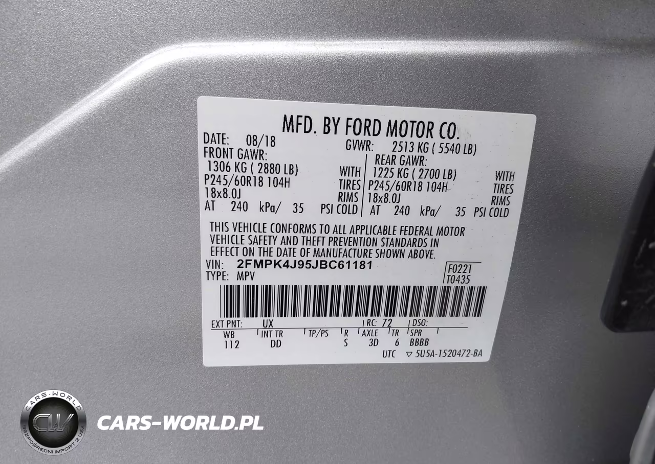 2018 Ford Edge Sel VIN:2FMPK4J95JBC61181 - 9