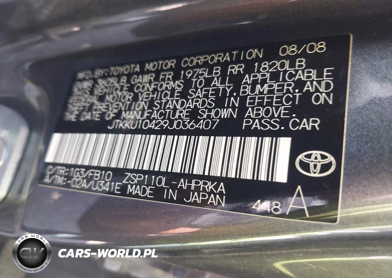 2009 Scion Xd VIN:JTKKU10429J036407 - 9