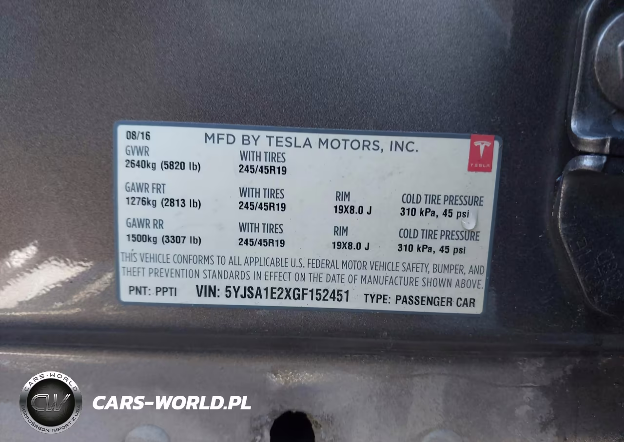 2016 Tesla Model S 60D-70D-75D-85D-90D VIN:5YJSA1E2XGF152451 - 9