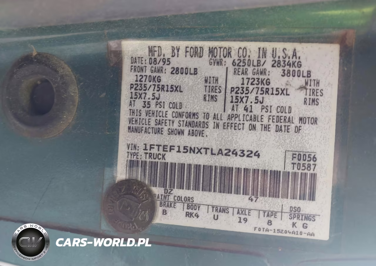 1996 Ford F150 VIN:1FTEF15NXTLA24324 - 9