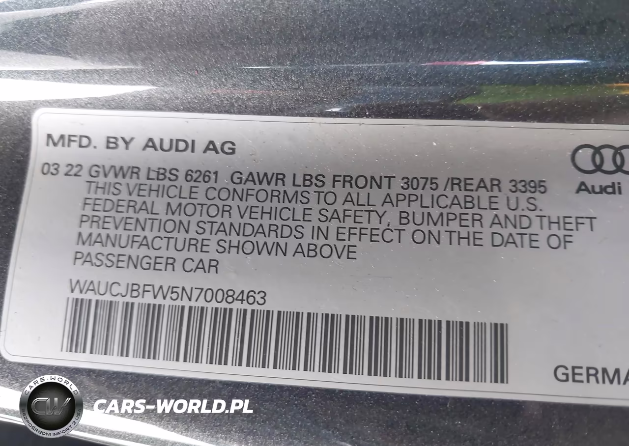 2022 Audi E-Tron Gt Premium Plus Quattro VIN:WAUCJBFW5N7008463 - 9