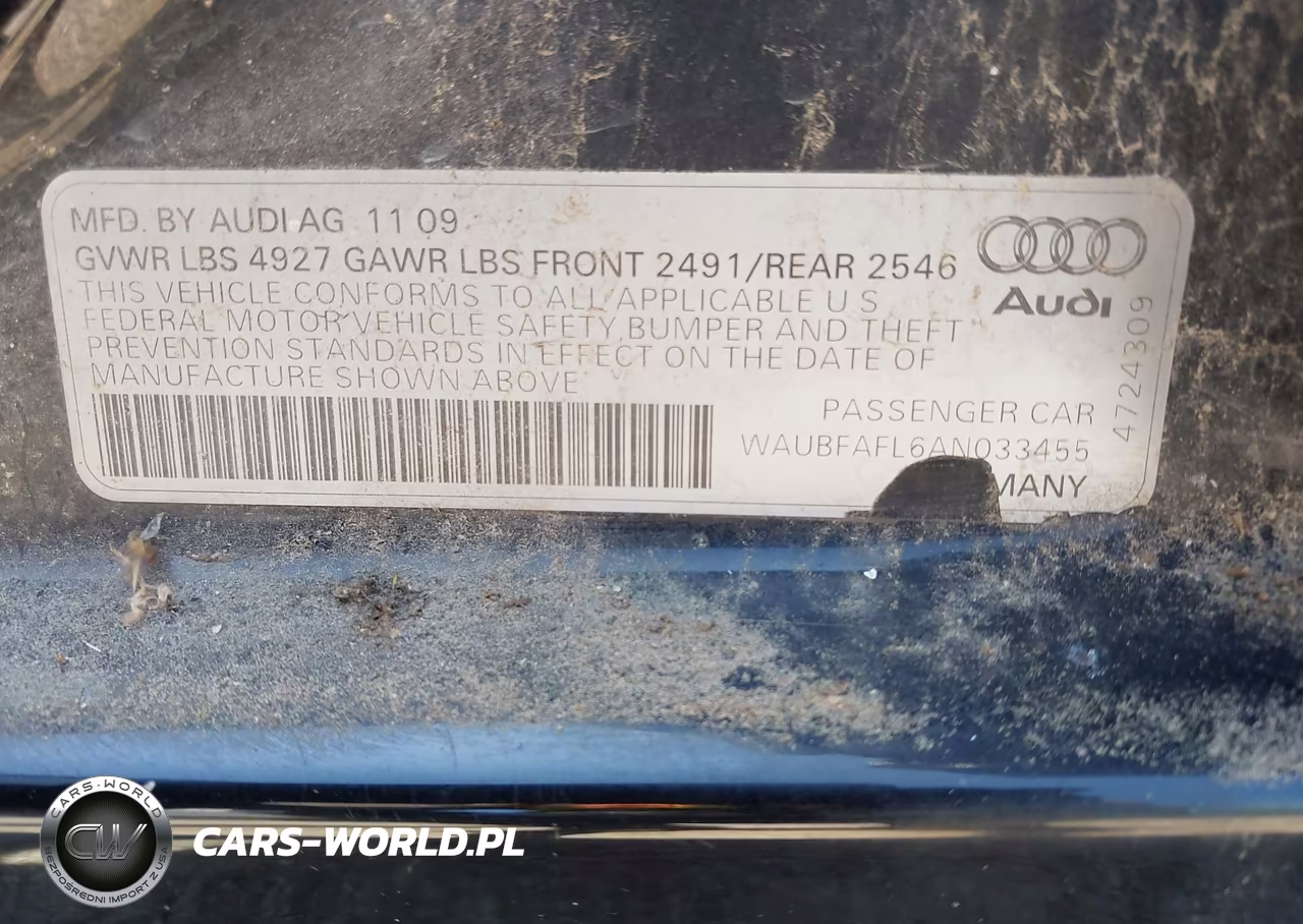 2010 Audi A4 2.0T Premium VIN:WAUBFAFL6AN033455 - 9