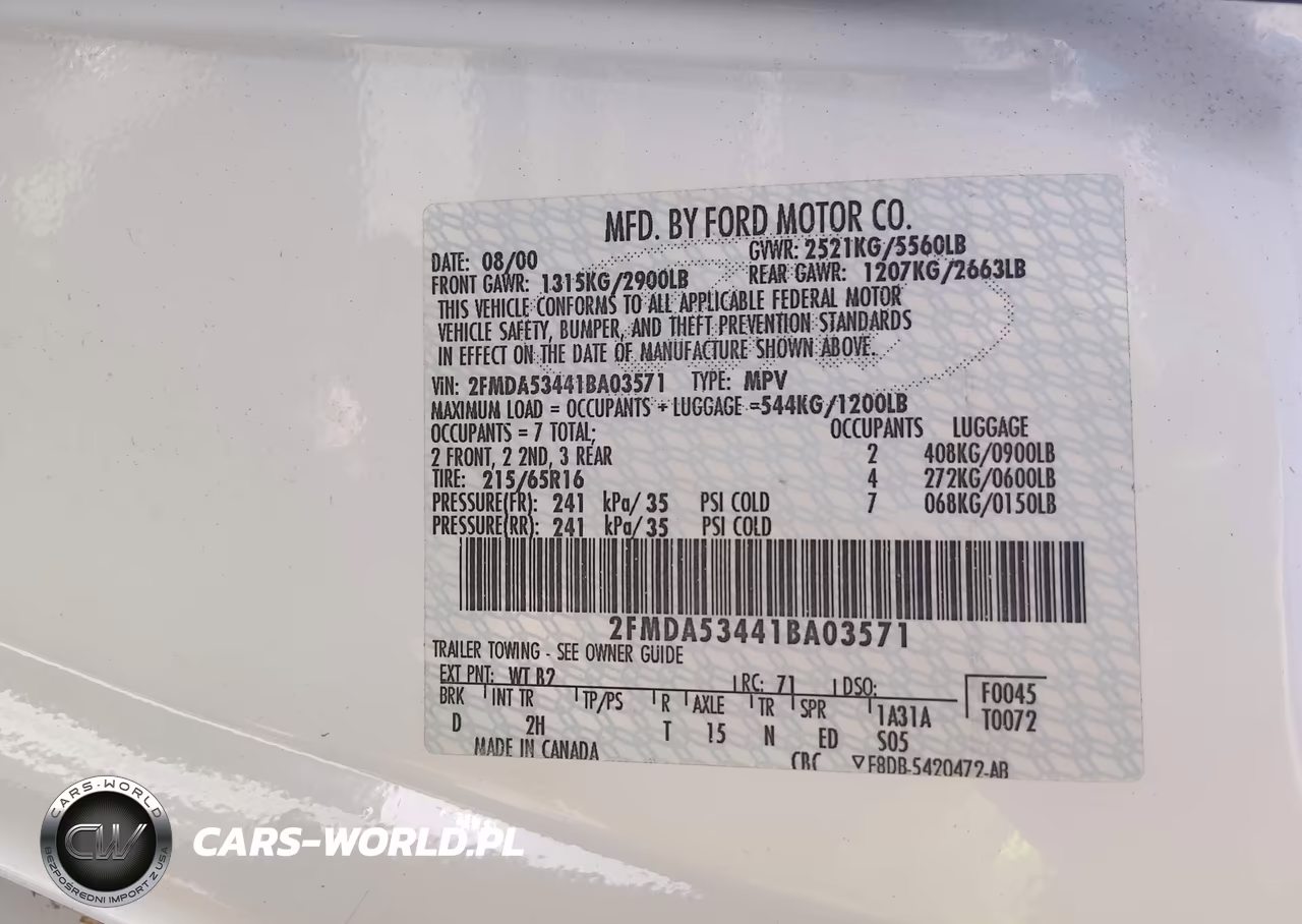 2001 Ford Windstar Sel VIN:2FMDA53441BA03571 - 9
