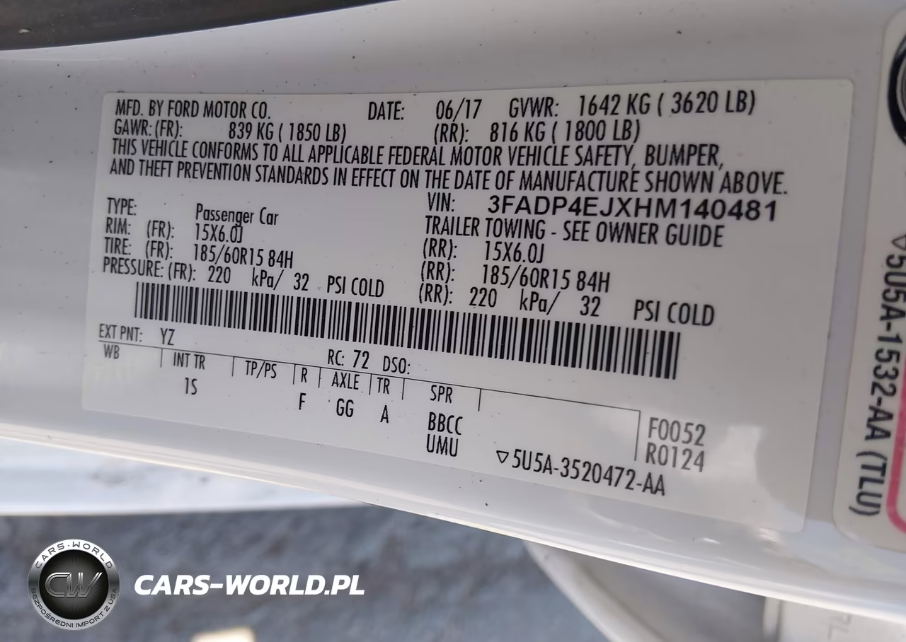 2017 Ford Fiesta Se VIN:3FADP4EJXHM140481 - 9