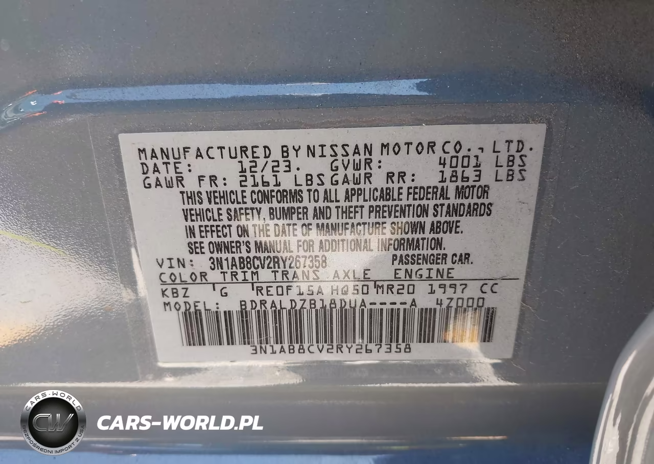2024 Nissan Sentra Sv Xtronic Cvt VIN:3N1AB8CV2RY267358 - 9