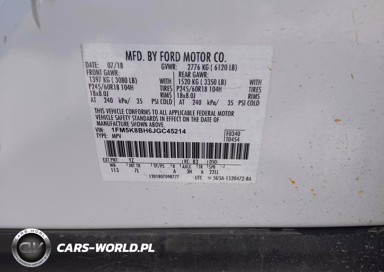 2018 Ford Explorer VIN:1FM5K8BH6JGC45214 - 9