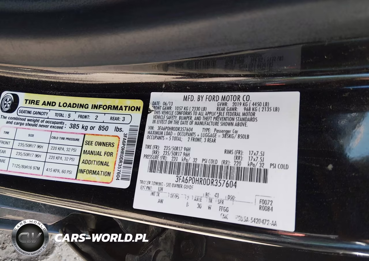 2013 Ford Fusion Se VIN:3FA6P0HR0DR357604 - 9