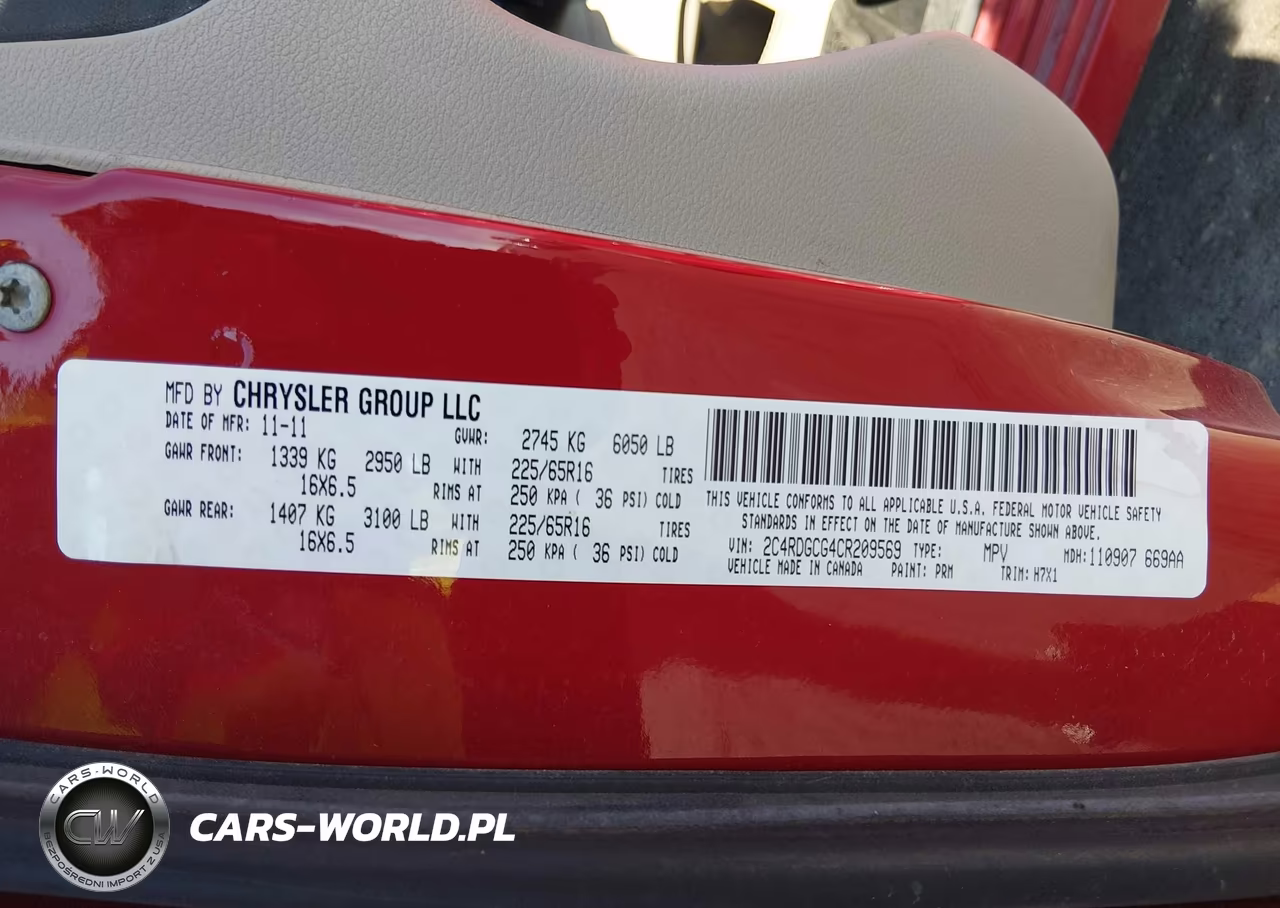 2012 Dodge Grand Caravan Sxt VIN:2C4RDGCG4CR209569 - 9