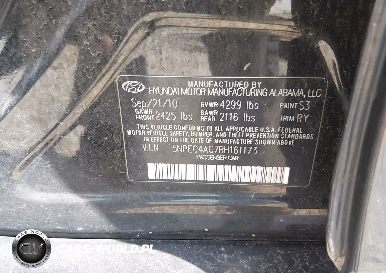 2011 Hyundai Sonata Limited VIN:5NPEC4AC7BH161173 - 9
