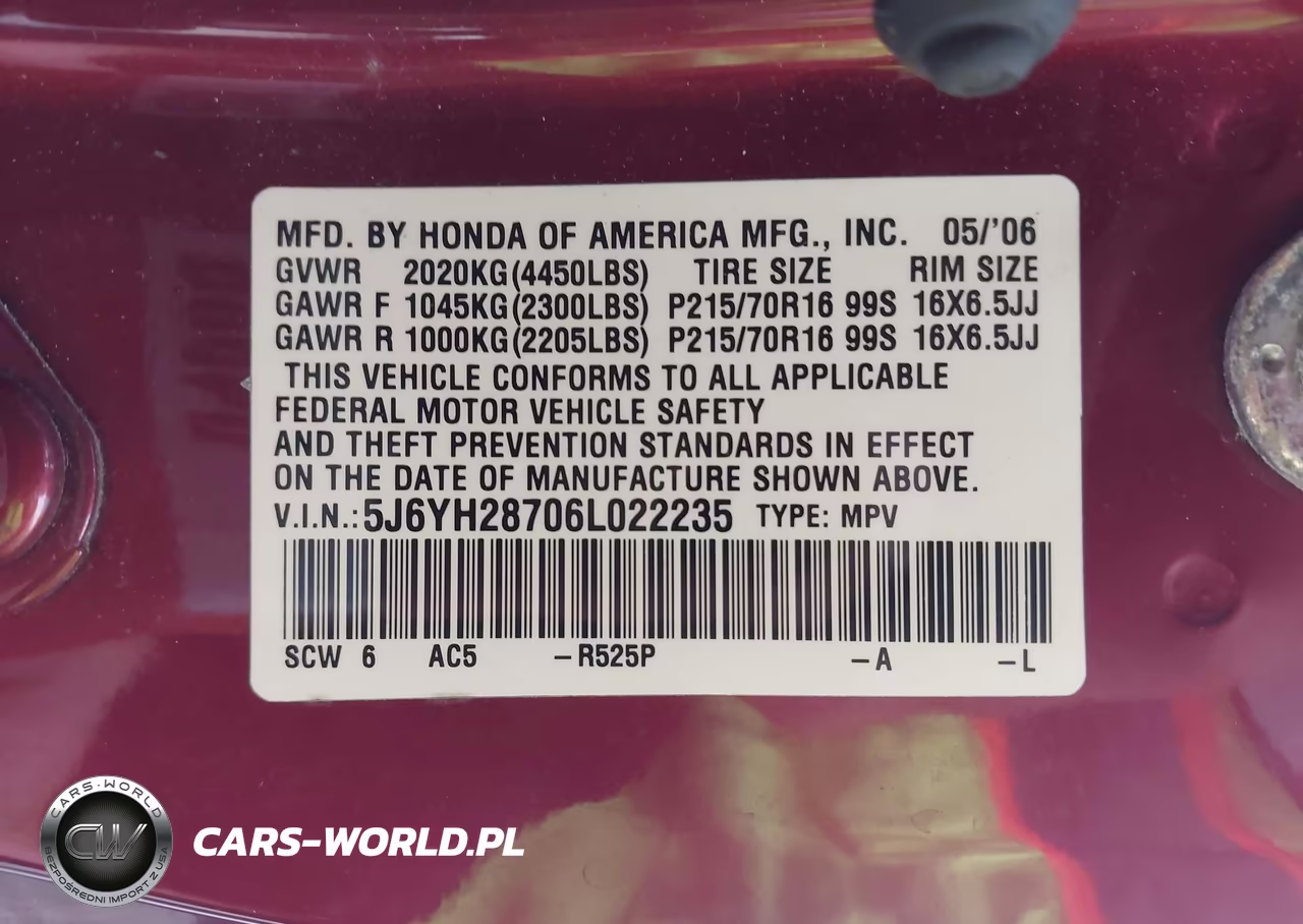 2006 Honda Element Ex-P VIN:5J6YH28706L022235 - 9