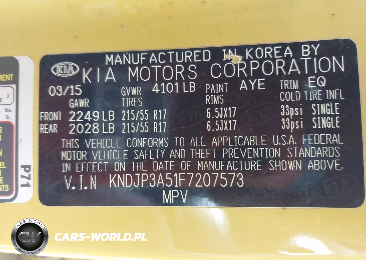 2015 Kia Soul + VIN:KNDJP3A51F7207573 - 9