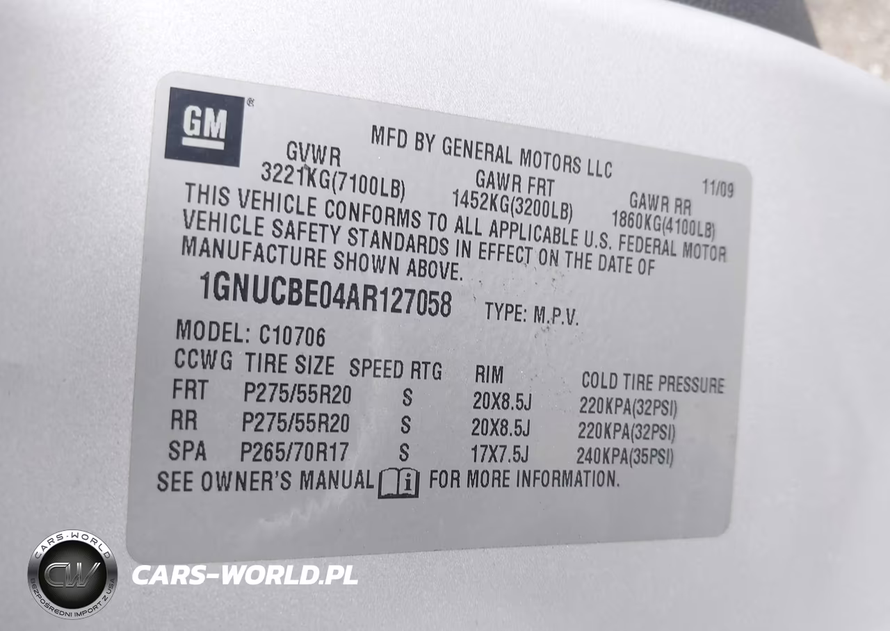2010 Chevrolet Tahoe Lt VIN:1GNUCBE04AR127058 - 9
