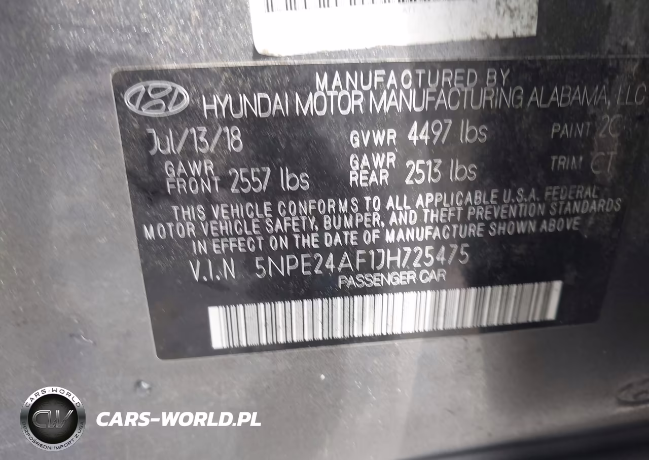 2018 Hyundai Sonata Se VIN:5NPE24AF1JH725475 - 9